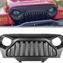 Matte Black Grille For Jeep Wrangler TJ Gladiator Vader Grill W Mesh 1997 1998 1999 2000 2001 2002 2003 2004 2005 2006