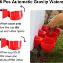 Chicken Feeder No Waste Automatic Poultry Feeder DIY Chicken Feeders and Waterer Set 6 Chicken Feeders Ports Auto Chicken Feeder Kit