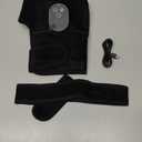 Cordless Heated Knee Massager with Vibration, FSA Eligible HSA, Heated Knee Brace Wrap Heating Shoulder Brace Support Wrap for Knee Elbow, Heating Pad with 6 Heating Levels, 3 Massage Modes&Timer (Black)