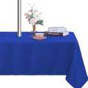 Fitable Table Cover Outdoor and Indoor Tablecloth - Washable Waterproof Wrinkle Free Table Cloth with Zipper and Umbrella Hole for Spring/Summer/Party/Picnic/BBQS/Patio Blue 60x84 inch