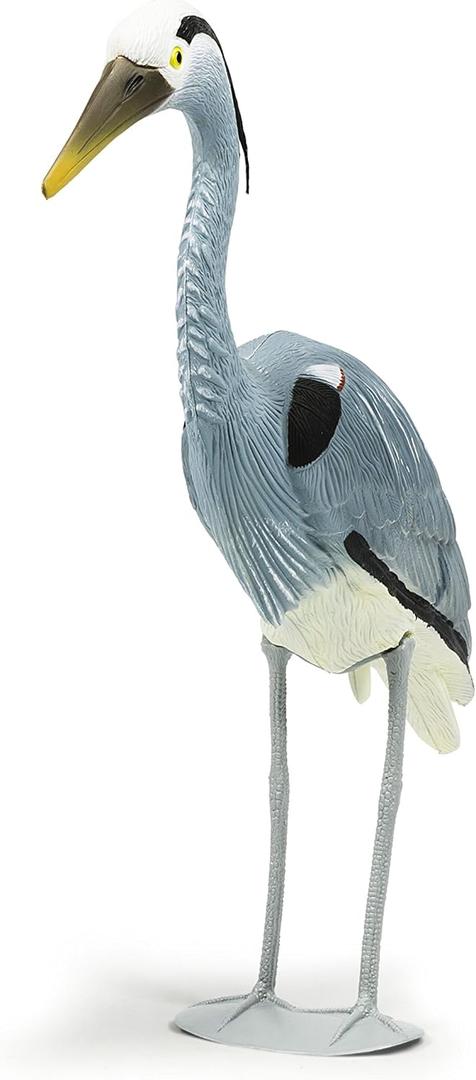 Aquascape Blue Heron Decoy, Tall Garden Pond Bird Deterrent with Mounting Stake, 81030