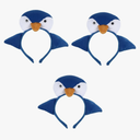3 Pack Penguin Headband Plush Penguin Hair Hoop Cute Penguin Headdress Plush Penguin Headband Animal Headwear Hair
