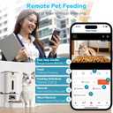TYM Automatic Cat Feeder with Camera, 5G WiFi Auto Cat Dog Food Dispenser with APP Remote Control, 7L Large Food Storage for Multiple Pets, Scheduled Feeding, Stainless Steel Bowl, Easy Clean, White