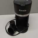 Single Serve Coffee Maker for K-Cup and Grounds, Fast Brew, 6-12 oz Brew Sizes Single Cup Coffee Maker Fits 5.5" Mugs, One-Button Small Coffee Maker, Descaling Reminder,Black,9.45 Inches