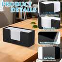 2 Pack Acrylic Paper Towel Holder Countertop, Durable 5mm Thick | Black Bathroom Napkin Holder, Multifold Z-Fold C-Fold Trifold Paper Hand Towel Dispenser, Kitchen Table Dinning Party Uses