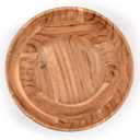 Samhita Acacia Wood Fruit Bowl for Fruits or Salads,Serving Dish Looks Absolute Beautiful With Your Kitchen (10" x 10" X 4")