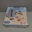 Giant bean 117 Pcs Busy Port City Wooden Train Set for Kids- Expandable & Changeable Wooden Train Track Set Toy, for Boys & Girls Ages 3-14