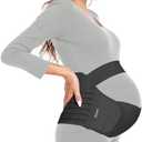 ChongErfei Maternity Belt Pregnancy Belly Band 3 in 1 Maternity Support Belt for Pregnant Back/Pelvic/Hip Pain, Maternity Band Belly Support for Pregnancy (Black, XL)