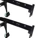 ironwork Bed Frame Footboard Extension Brackets Set Attachment Kit, Bolt-on Footboard Extension Brackets Attachment Kit - Fit for Twin, Full, Queen, or King Size Beds