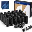 Orion Motor Tech M14x1.5 Lug Nuts with Cone Seat, Compatible with Chevy Silverado, GMC Savana Sierra, Ford F250 F350 Super Duty, Ram 2500 3500 Aftermarket Wheel, Set of 32 (Black)