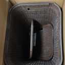 Elly dcor Set 2 Rattan 12 gallons Tall Plastic Laundry Hamper, Laundry Basket with Cutout Handles, Washing Bin, Dirty Clothes Storage, Bathroom, Bedroom, Closet, 48 lts Chocolate