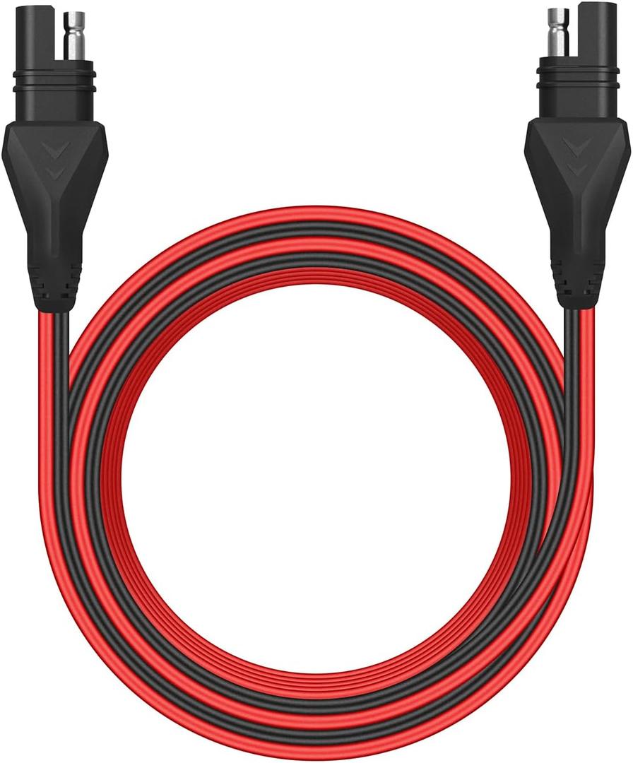 SUNER POWER SAE to SAE Extension Cable, Solar Extension Cord with Protective Dustproof Cap,Perfect for Solar Panel Automotive Marine Motorcycle Cars RV Battery Charger- 16.5FT/16AWG