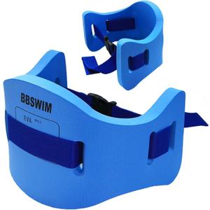EVA Swimming Floatation Exercise Belt, Adjustable Swim Training Equipment Belt Outdoor Swim Training Tools for Adult and Kids (1PC Size L - Blue)