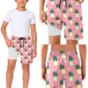 Xaatren Boys Quick Dry Swim Trunks Swimsuit | Teens, Compression Liner, Quick Dry, Board Shorts, Drawstring, Anti Chafe, Pockets, Beach, Swimwear, Vacation, 5-14 Years