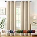 MIULEE Blackout Curtains for Bedroom Living Room 2 Panels, Thermal Insulated Room Darkening Drapes Grommet Noise Reducing Light Blocking Window Treatments 84 Inches Long 40x84 Inch Cream Beige