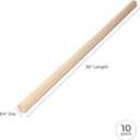Round Wooden Dowel Rod 3/4" x 36", Pack of 10