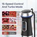 Ganiza Immersion Blender 5 in 1 Hand Blender Max 1000W Heavy Duty Motor, 16 Speed Mode Handheld Blender Stainless Steel Blade With 800ml Mixing Beaker, 600ml Chopper, Whisk and Milk Frother