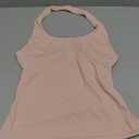 Backless Halter Tops for Women - Summer Tank Top Casual Open Back Cute Sleeveless M Pink