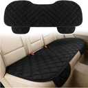 Plush Car Seat Covers with Side Pockets,Warm & Breathable Car Back Seat Cover for Cars Seats Protection,All-Season Anti-Slip Back Seats Cover for Cars Interior Accessories