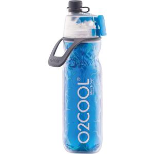 O2COOL Arctic Squeeze Mist 'N Sip Insulated Bottle w/Silicone Spout Cover And Locking Misting Function - 20 oz, Crackle Blue