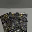 NORZEE 3-Pack Black Disposable Plastic Tablecloths, 84" Plastic Table Cloth, Round Table Cover Black Gold CONFETY (Black Gold)