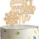 Our Little Snowflake Is Turning One Cake Topper - Winter Snowflake First Birthday Cake Topper, Winter Wonderland Frozen Christmas Party Supplies Cake Smash Decorations