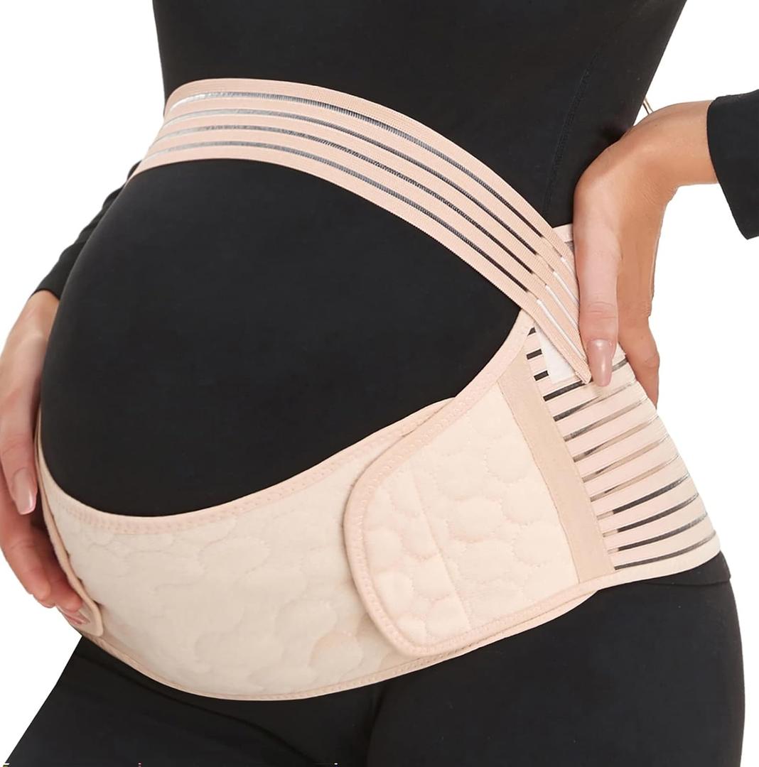 ChongErfei Pregnancy Belly Support Band Maternity Belt Pregnancy Support Belt for Back/Pelvic/Hip Pain,Maternity Belly Band Back Support
 3 Pack