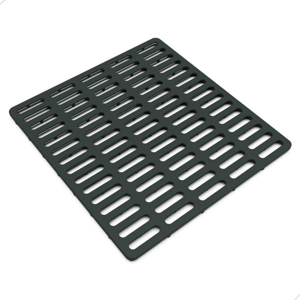 Kitchen Sink Mat, Sink Protector, Silicone Mat, Heat Resistant, No Smell, Raised Feet, 12.2 x 11.34 (Small, Black)