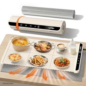 Food Warming Mat with Heat-Resistant Pad, 26X15 Inch, 6-Level Temp 6-Hour Timer, Child Lock Safety,Food Warmer Chafing Dishes for Buffet.