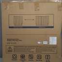 Cumbor 34" Extra Tall No Bottom Bar Baby Gate for Stairs, Wall Mounted Dog Gate Indoor for Larger Pets, Expandable 29.2-43" Safety Gate for Doorways, Wide Walk Thru Door for Easy Access (Black)