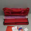 American Mahjong Tile Set,166 White Tiles Mahjong Set,4 Colors Mahjong Racks,Travel Mahjong Set with Red Carrying Bag, 1.2" x 0.9" x 0.5"