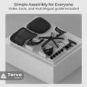 Tervo Model U | Folding Office Chair for Small Spaces | Gaming Chair for Adults & Kids | Ergonomic Mesh Computer Chair for Bedroom | Foldable Desk Chair for Home Work (Midnight Black Headrest), One Size