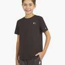Champion Boys T-Shirt for Kids Big Boy Patch Logo Tee Shirts with Embroidery (Black), 2T