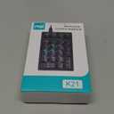 JPHTEK Number Pad, Mechanical USB Wired Numeric Keypad with RGB LED Backlit 21 Key Numpad, Mechanical Numeric Keypad for Laptop Desktop Computer PC Blue Switch