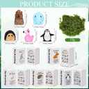 Cinnvoice 25 Set Bulk Gifts for Mothers Day Teacher Appreciation Gifts Nurse Week Employee Coworker Graduation Emotional Support Cute Resin Mini Ornaments Desk Pets Thank You Card Box (Penguin)