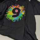 9th Birthday Paint Splashes T-Shirt for Kids, Girls, Boys. T-Shirt, Size Small