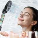 Magichome Shower Head with Handheld, High Pressure 10-Spd Detachable Chrome Showerhead with Stainless Hose,- Remove Chlorine, Black