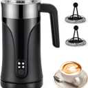 Milk Frother, 4-in-1 Multifunction Electric Milk Steamer with Two Whisks, Automatic Warm and Cold Foam Maker and Milk Warmer for Latte, Cappuccinos, Macchiato
