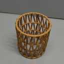 1 Pack Rattan Lamp Shade Small, Boho Mini Lamp Shades Replacement, Vintage Hanging Light Shades, Cylinder Woven LampShades for Floor Lamps Pendant Light Chandelier Wall Sconces Light Fixture Shades (Standard)