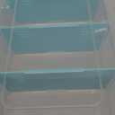 Bins & Things Craft Organizers and Storage - Lego Container - Small Containers with Lids - 4 Clear Compartments, 8x4x14 inches - Plastic Art Supply Organizer - Ribbon and Bead Organizer Box - Blue