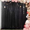 ShinyBeauty Black Sequin Backdrop 10FTx10FT Photo Backdrops for Wedding Sparkle Backdrop for Photograph Glitter Curtains for Baby Shower Party Shimmer Fabric Background