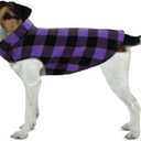 ASENKU Dog Sweater, Plaid Dog Fleece Vest, Soft Comfortable Pet Pajamas, Warm Winter Dog Shirt, Cold Weather Coat Jacket Pet Clothes for Small & Medium Dog Breeds