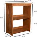 YCICI Natural Wood Bookshelf, 3 Tier Bookcase, Freestanding Display Storage Shelves Open Bookshelf for Bedroom, Living Room and Office (Brown, Open Table)