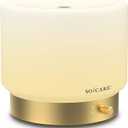 SOICARE Glass Diffuser with Luxury Alloy Base(Gold), All-in-one Room Decor Aromatherapy Oil Diffusers for Essential Oils, Air Scent Essential Oil Diffuser Humidifier,Dimmable Warm Light (280ML)