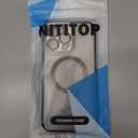 NITITOP Compatible with iPhone 14 Pro Max Case Cute Clear Glitter [Compatible for MagSafe] Plating Heart Sparkle Bling Magnetic Girl Women Electroplated Frame Camera Protection Back Cover - Black