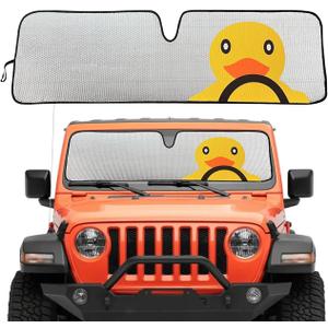 Windshield Sun Shade,Shade Heat Shield for Jeep,Sunshade Windshield for Jeep Wrangler,Windshield Cover,Sunshade Compatible with Jeep Wrangler TJ JK JL &Gladiator JT 2/4 Door,1Pcs