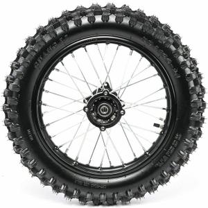 Rear Wheel Rim Tire 90/100-14 inch Rear Back Wheel Tyre Rim For Apollo Dirt Bike 125cc/140/150/160cc Black