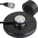 NMO Antenna Mount Magnetic Base 90mm with PL259 Male Connector, 16.4FT/5 Meters Coaxial Cable, Dust Cover Cap for HF VHF UHF NMO GMRS Mobile Car Truck CB Ham Radio Antenna