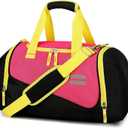 Urbanstand Gym Bag for Men & Women - 30L Duffel Bag with Shoe Compartment, Weekender Water Resistant Sports Duffle Bag for Travel, Fitness & Workouts, Pink Yellow