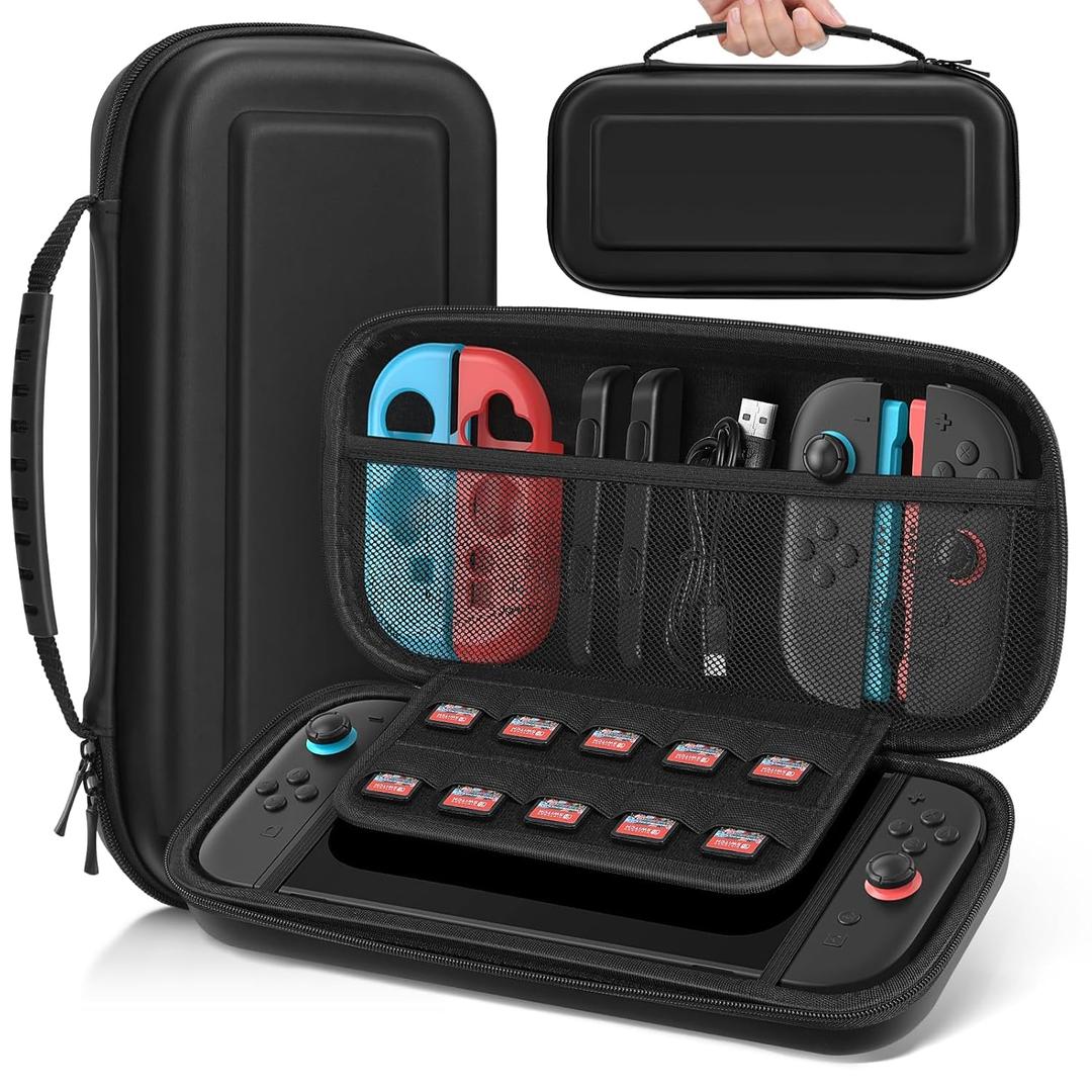 Number-one Hard Carrying Case for NS Switch Travel Carrying Case Storage Bag with Carry Handle, Hard Shell Protection Bag Portable Pouch for NS Switch Console & Accessories